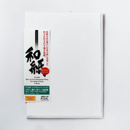 IJ-3332　びざん 純白 (厚口) 手漉き紙 A2サイズ