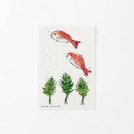 徳島観光絵葉書 鳴門鯛とわかめ