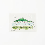 徳島観光絵葉書 眉山と吉野川