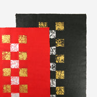 金銀漉き込み紙 市松三段 ＊在庫限り（20%OFF）